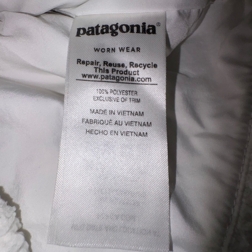 Patagonia Los Gatos Fleece Vest Womens Small White Full Zip High Pile Soft 25216 - Picture 6 of 8